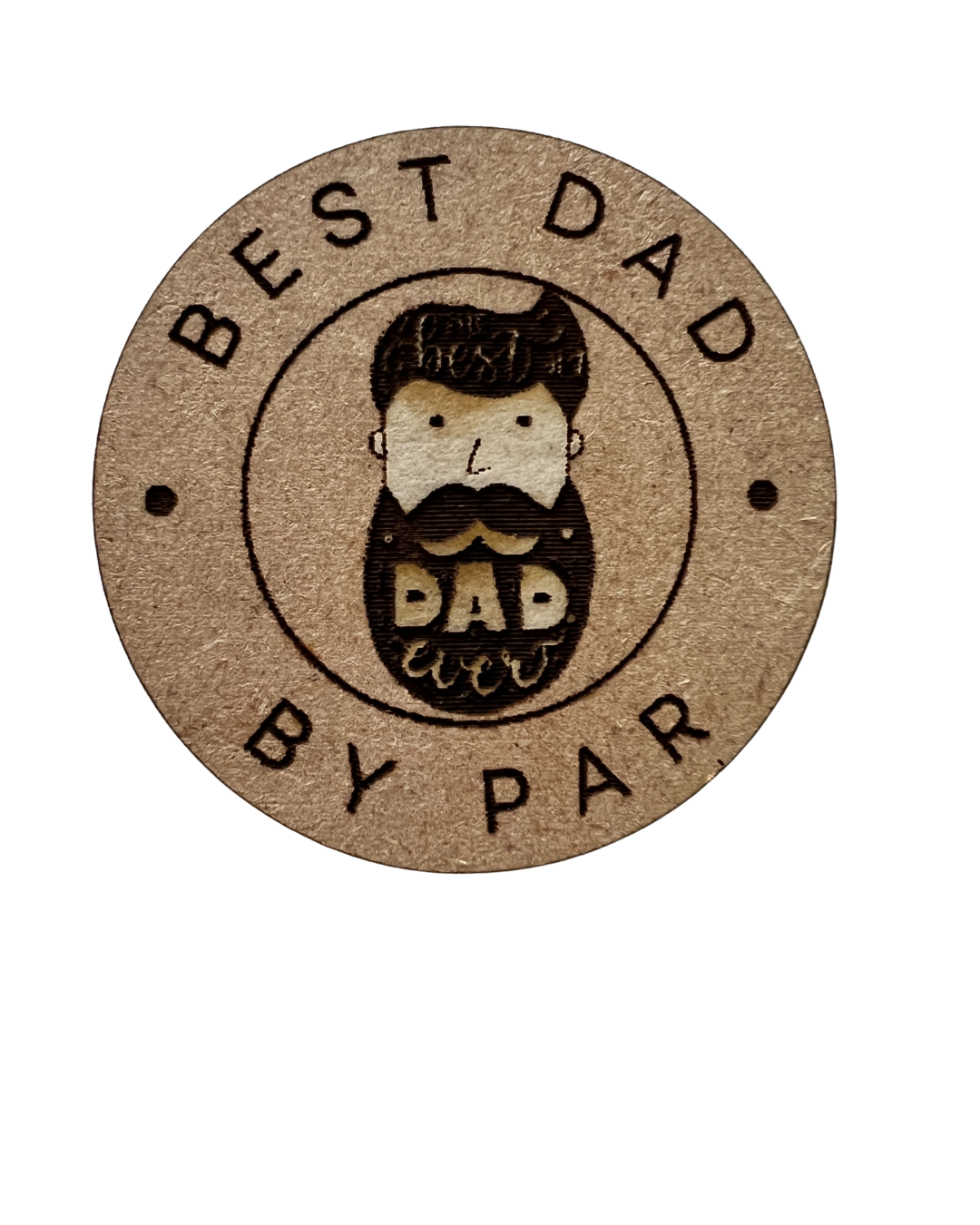 Golf Ball Marker-"Best Dad By Par" (Bearded Dad)