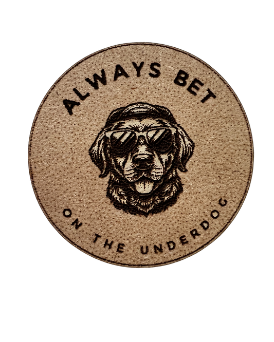 Golf Ball Marker- "Always Bet on the Under Dog" (Golden Retriever With Glasses)