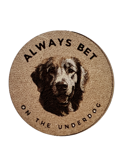 Golf Ball Marker- "Always Bet on the Under Dog" (Golden Retriever)