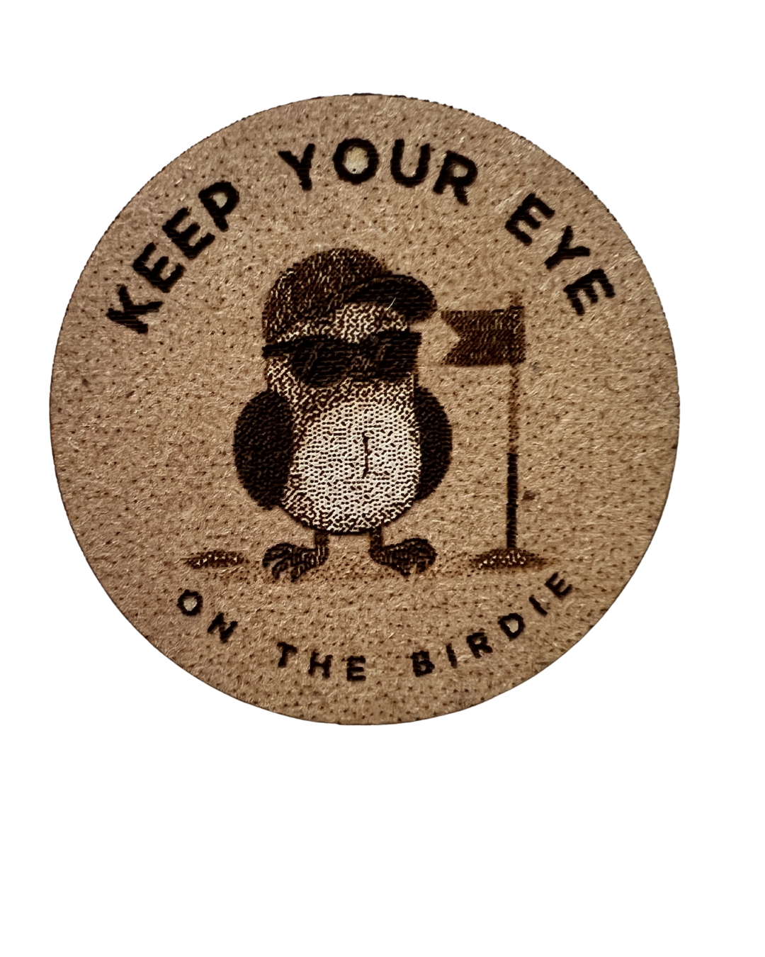 Golf Ball Markers-"Keep Your Eye on the Birdie" (Bird With Glasses)